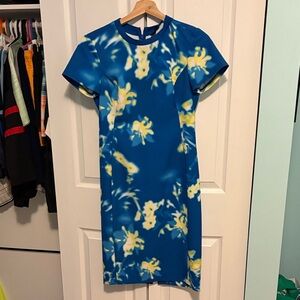 Icône (Simon’s) Blue and Yellow Floral spring/ summer dress